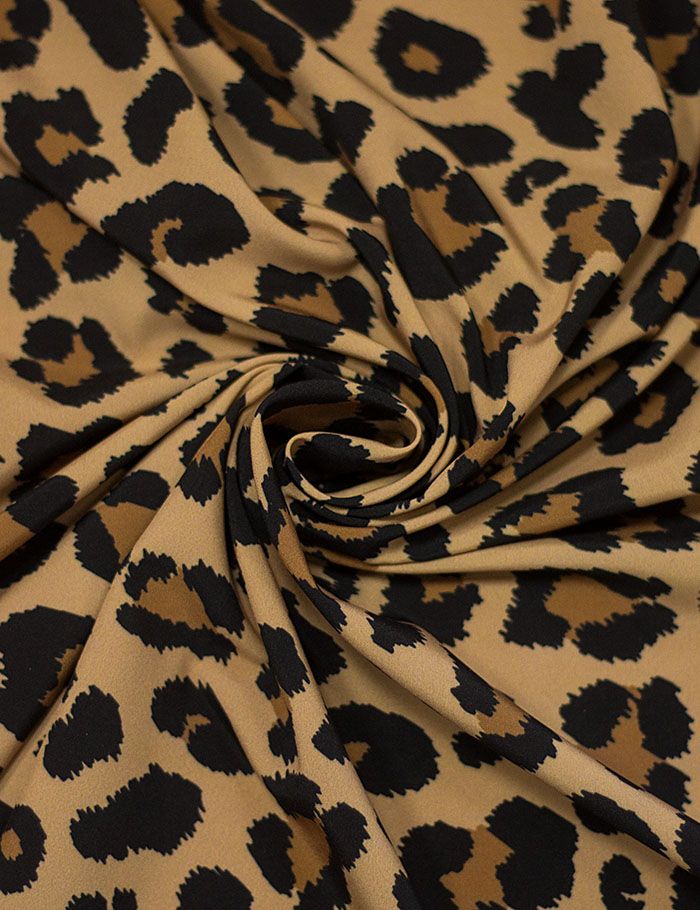 Ткань Шелк Супер Софт Леопард